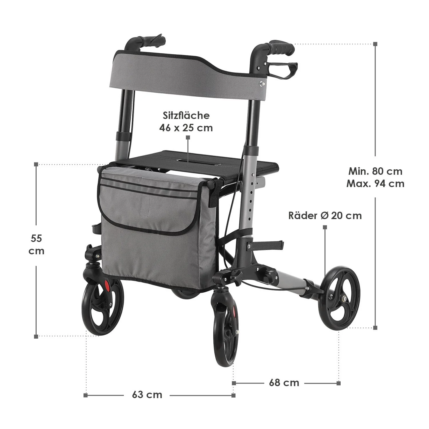 2025 Aluminium rollator Vital met zitje