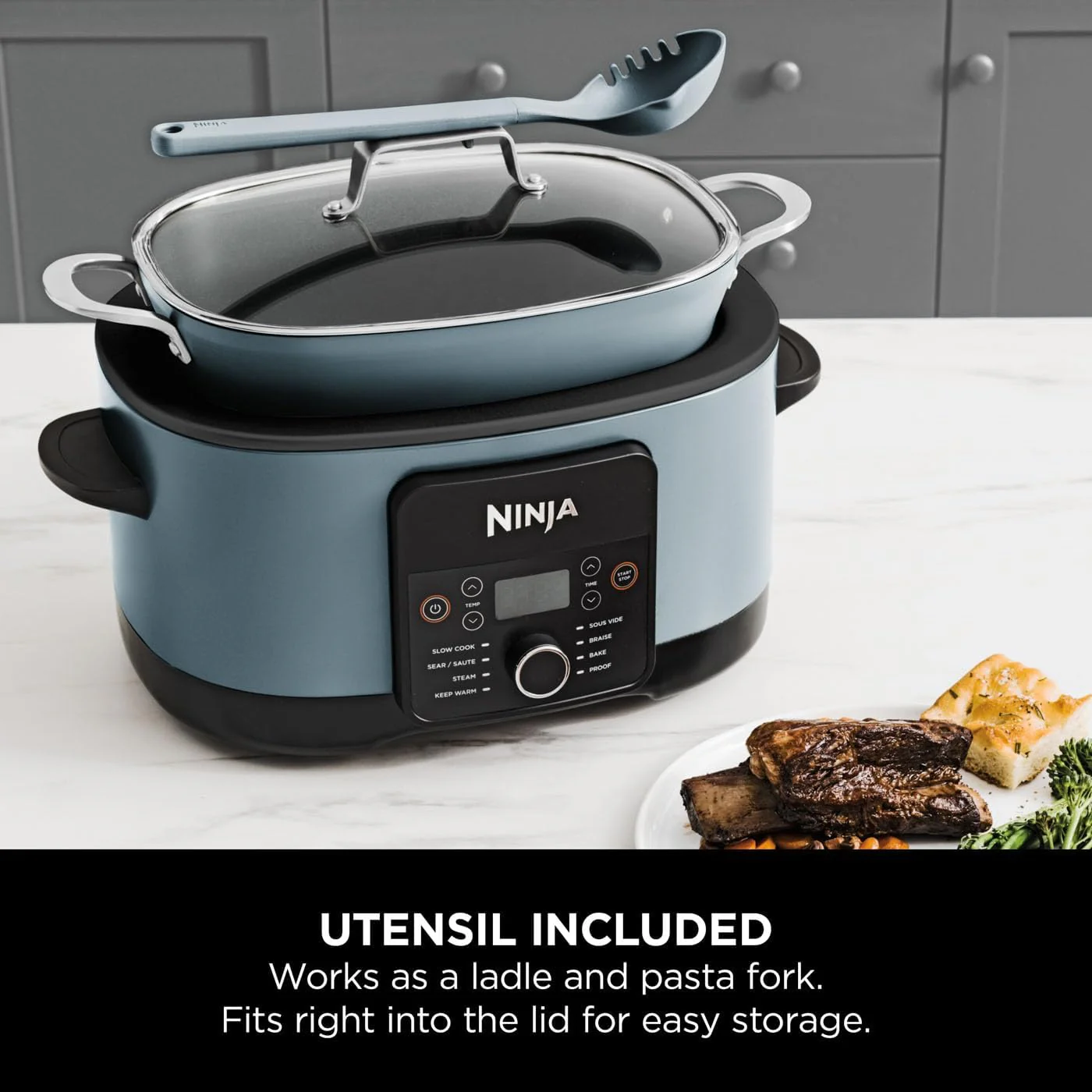 2025 Ninja Foodi PossibleCooker 8-in-1 Slowcooker 8L �C Marine Grey