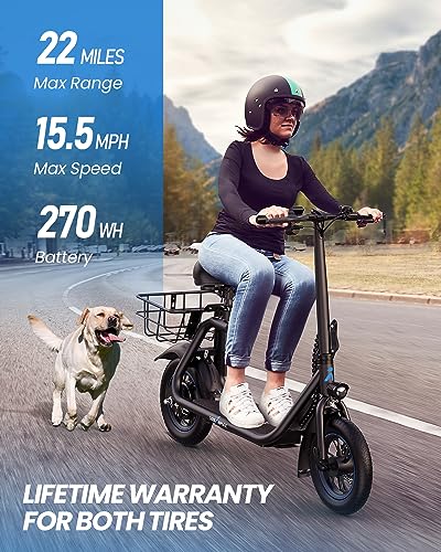 2025 Elektrische scooter met zitplaats, krachtige 450W motor, actieradius tot 35 km (ca. 22 mijl)