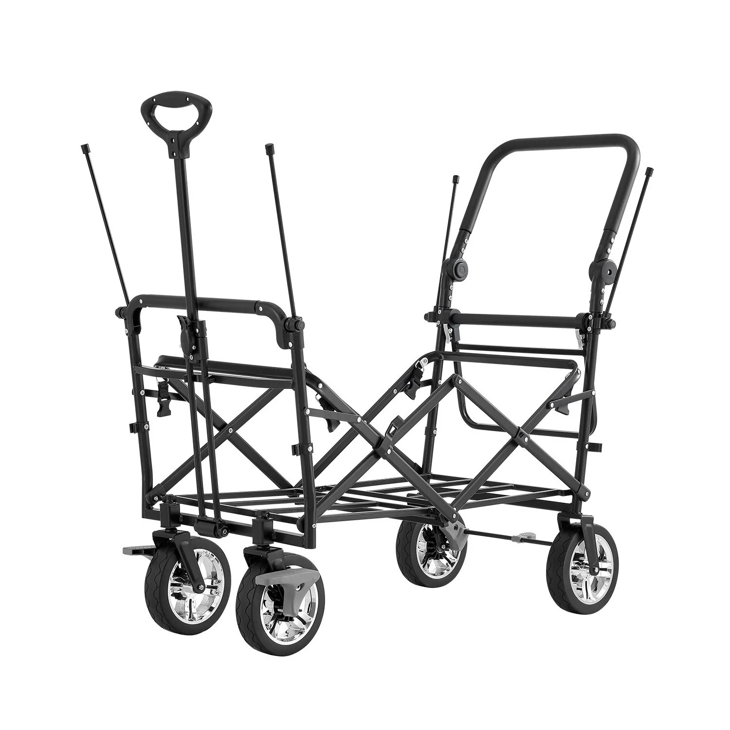 2025 Opvouwbare bolderwagen met dak en tas