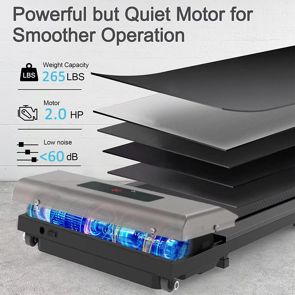 2025 Bigzzia Walking Pad loopband onder het bureau, loopband met afstandsbediening en LCD-display voor thuiswerken, maximaal 120 kg, roze