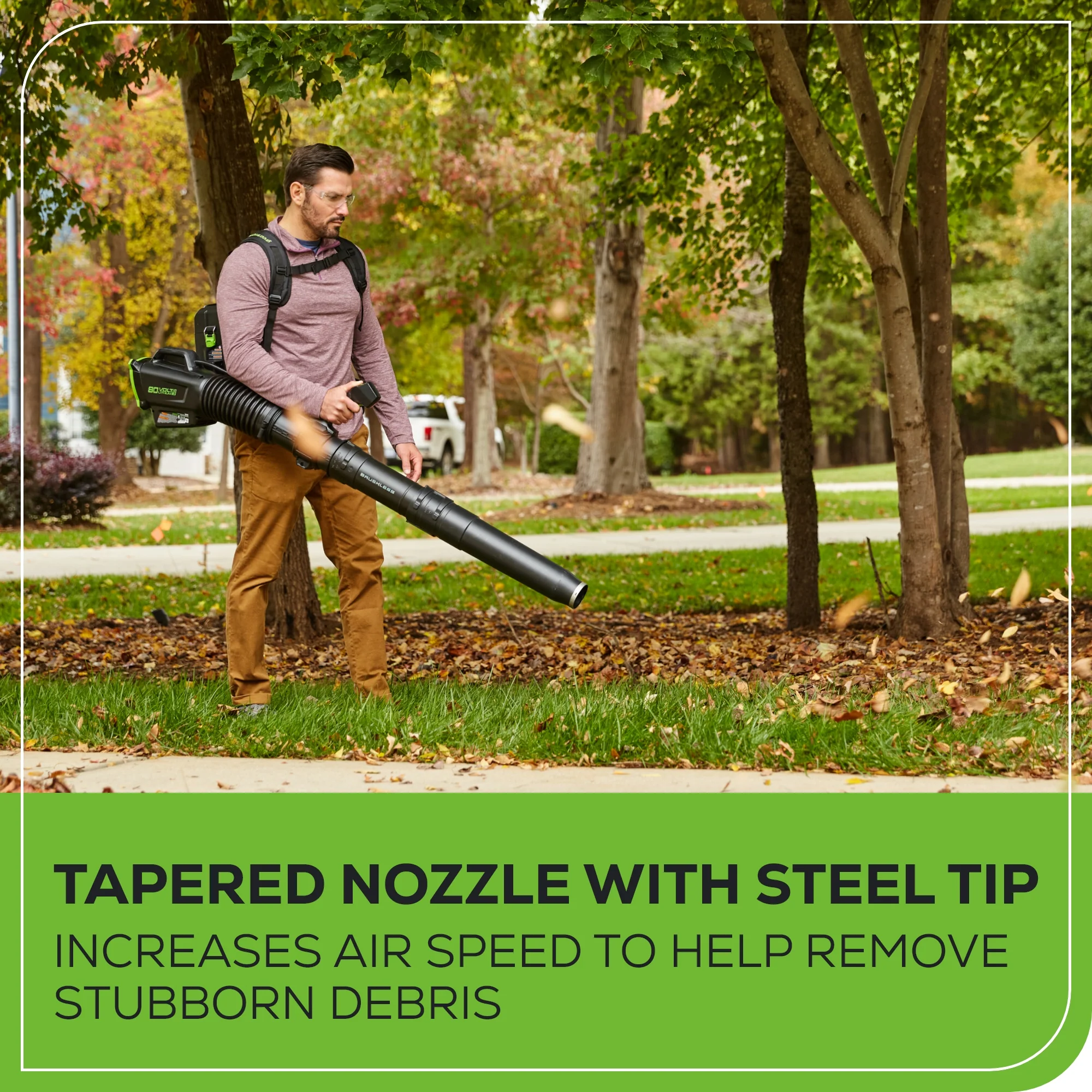 Draadloze Rugstofzuiger 80V 690 CFM met Twee (2) 4.0Ah Batterijen en Snellader met Dubbele Poort