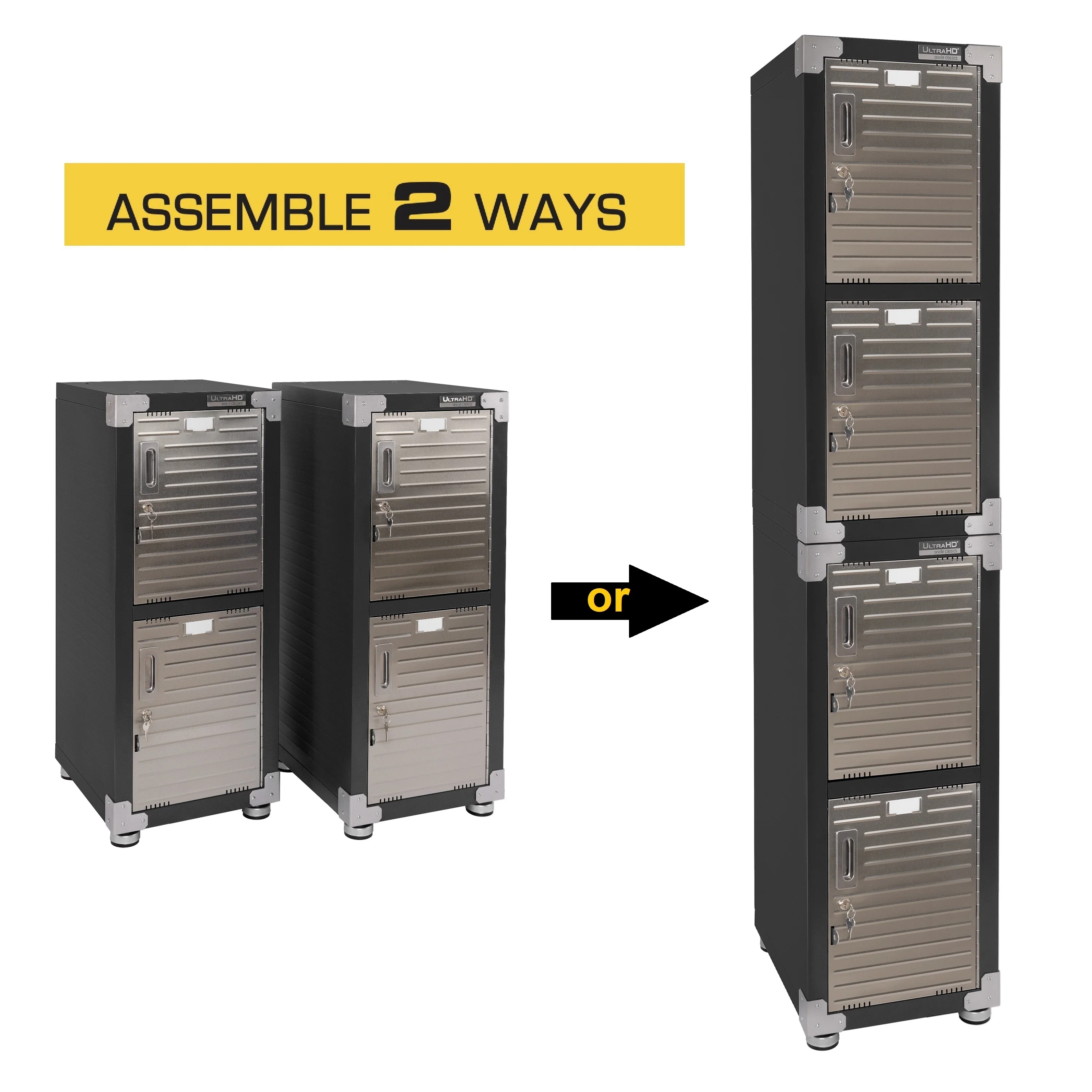 2025 UltraHD? Stapelbare Kasten met 4 Deuren