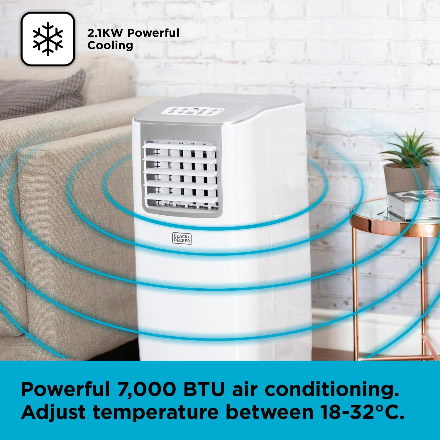 2025 Black+Decker BXAC40005GB Draagbare Airconditioner 7000 BTU