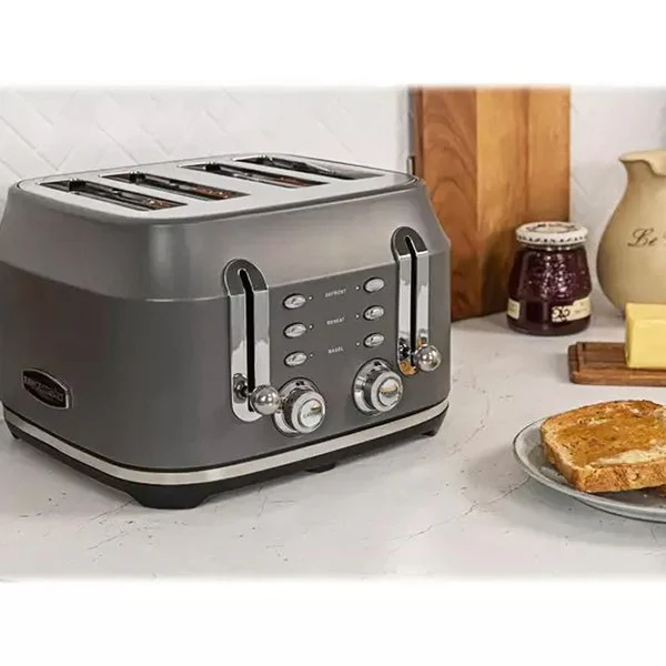 2025 Rangemaster RMCL4S201GY Klassieke Broodrooster voor 4 Sneden �C Grijs