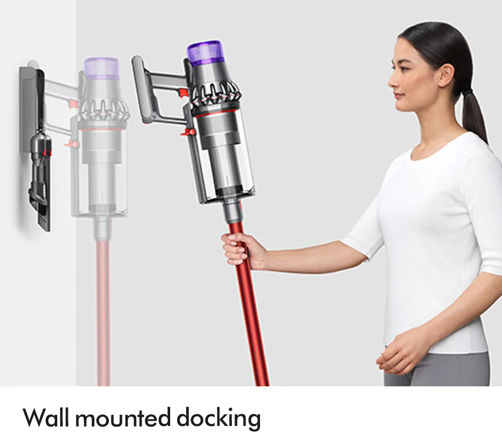 2025 Dyson V11 Extra Draadloze Steelstofzuiger �C Tot 60 Minuten Gebruikstijd, Nikkel en Rood