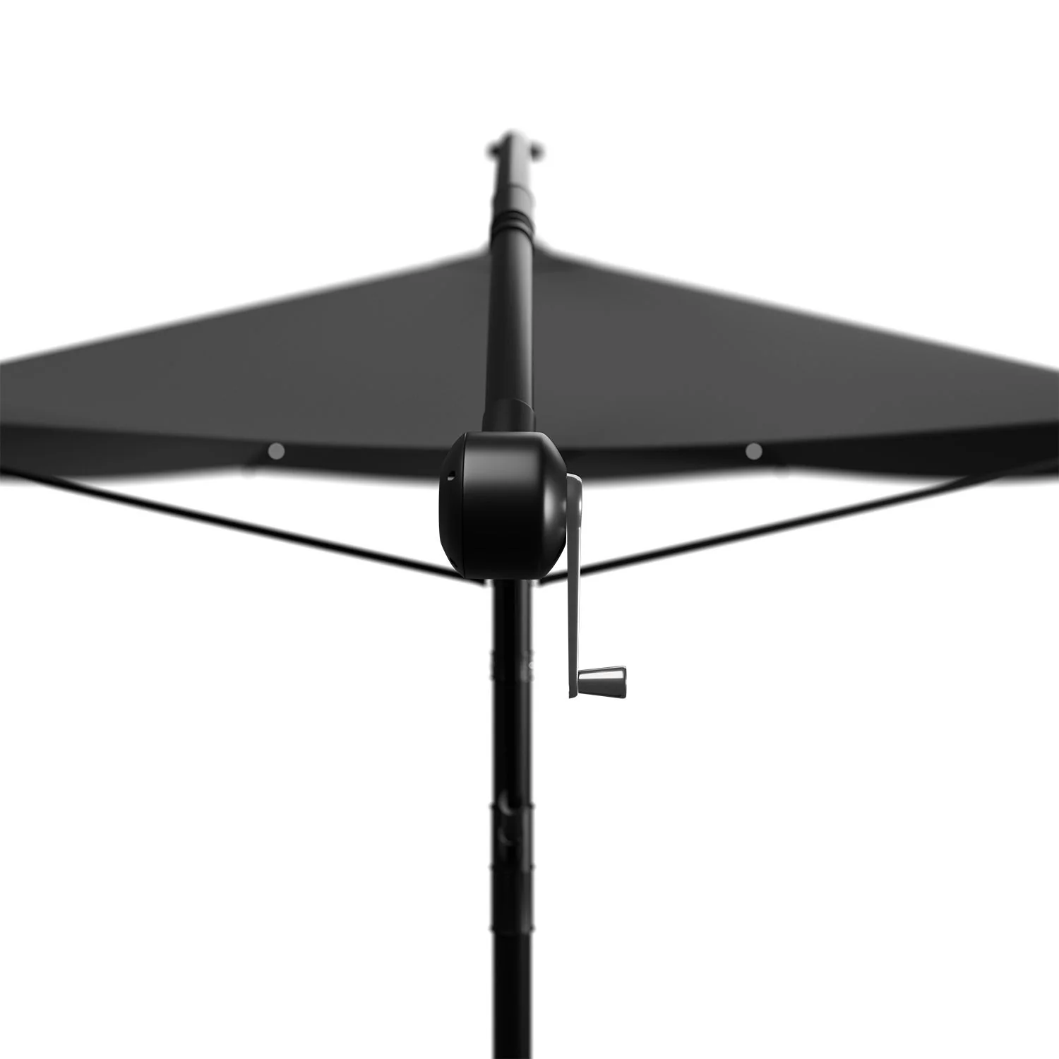 2025 Hangparasol Brazil 3,5 m grijs-cr��me met standaard en handkurbel �C zonbescherming met LED-verlichting