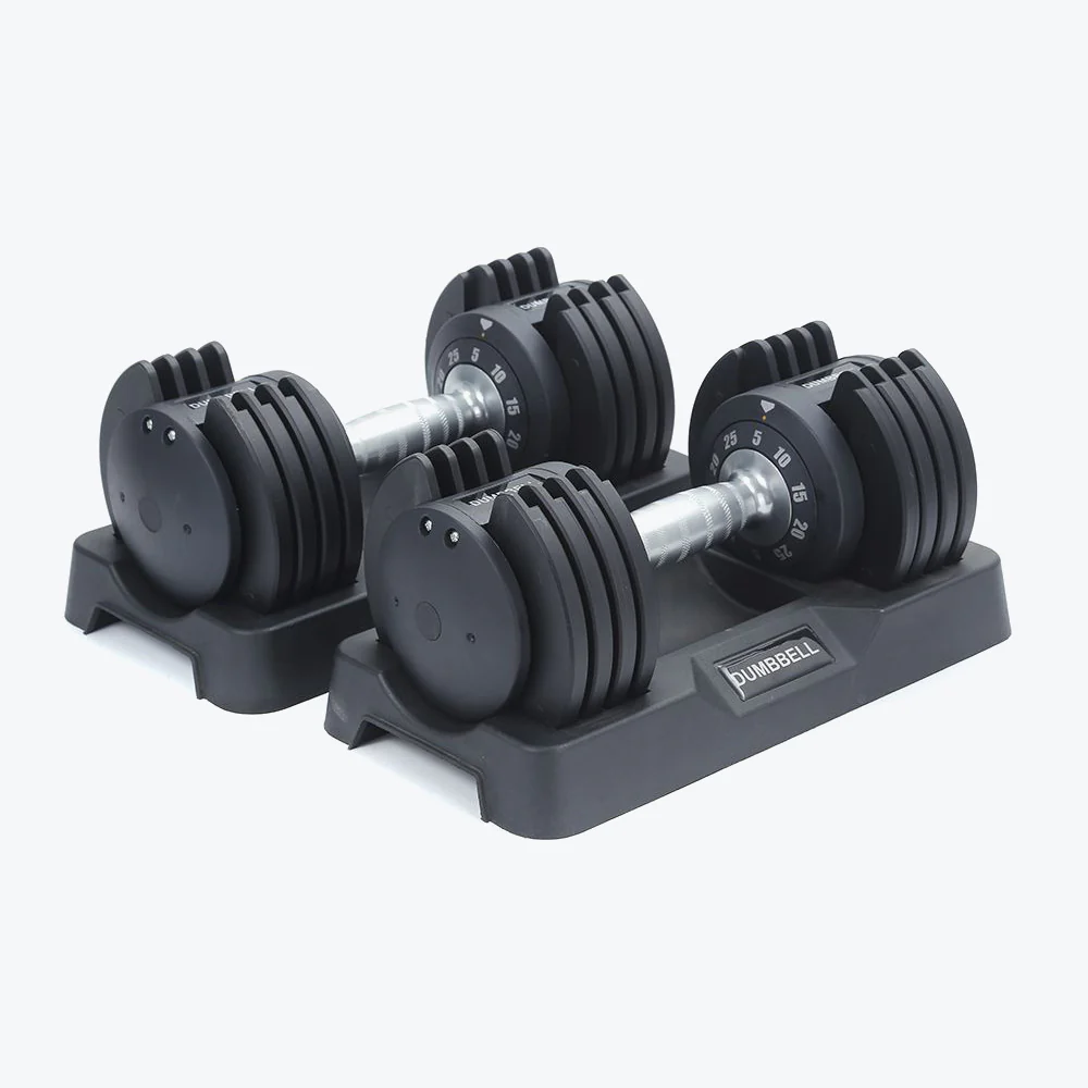 2025 Compacte Verstelbare Dumbbells 2,3-11,3 kg �C Duurzame Gietijzeren Dumbbells met Draai- en Vergrendelmechanisme voor Veelzijdige Thuistraining