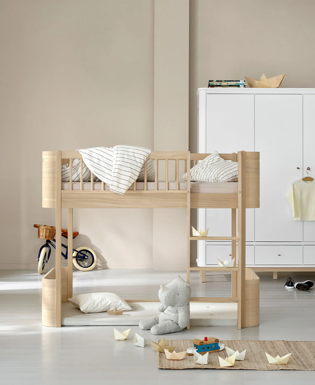 2025 Wood Mini+ halfhoog hoogslaper, 68x162 cm, Eik 041584
