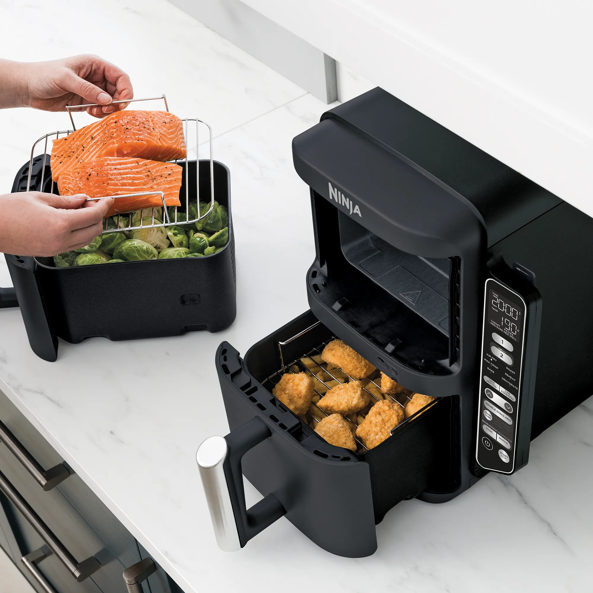 2025 Ninja DoubleStack? XXXL Smart 9,5L Airfryer met 2 Lades