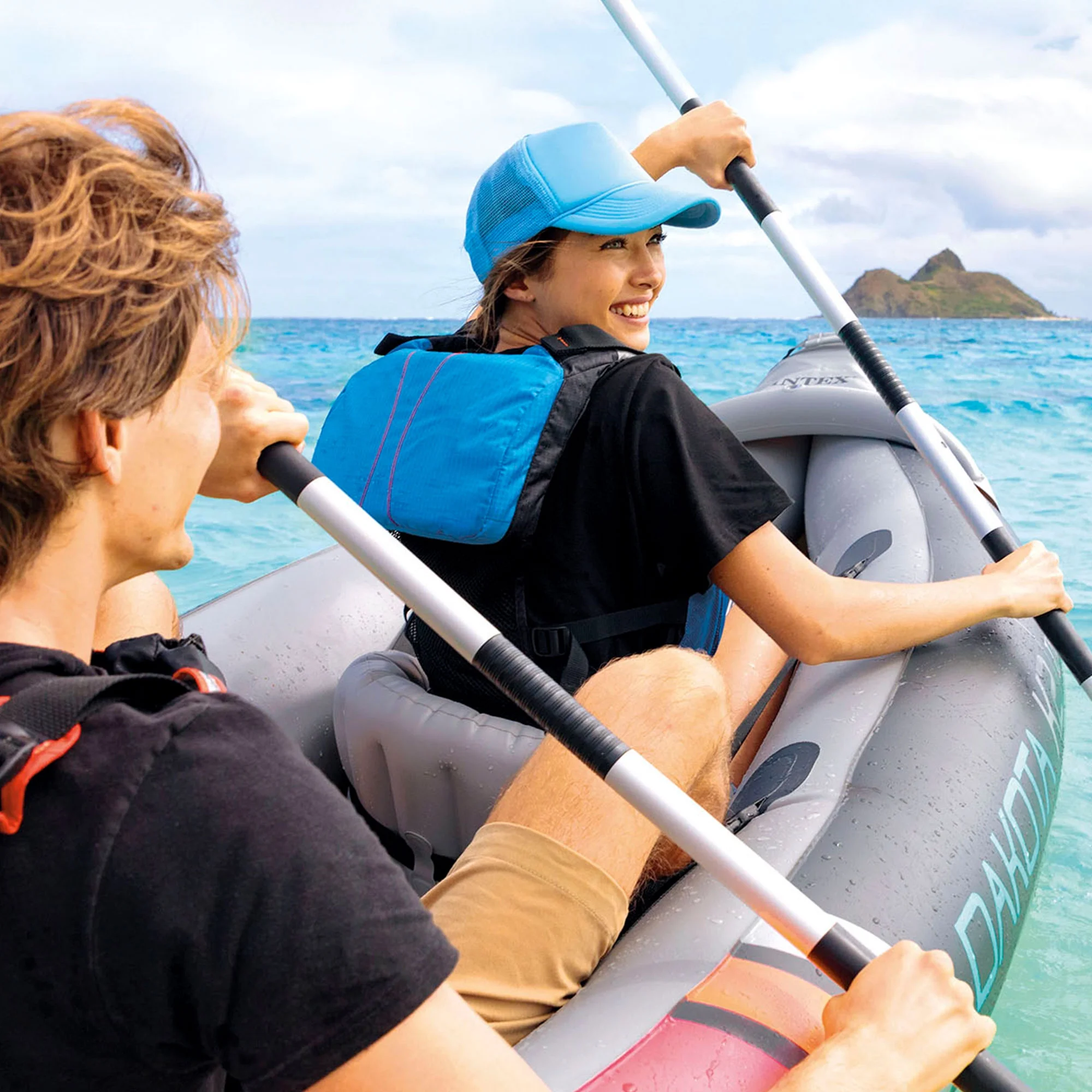 2025 Intex Dakota K2 Vinyl Opblaasbare Kajak voor 2 Personen, met Peddels en Pomp �C Open Doos