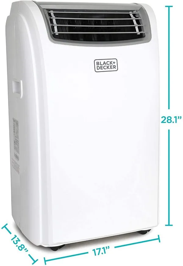 Draagbare airconditioner van 14.000 BTU met verwarming en afstandsbediening, wit