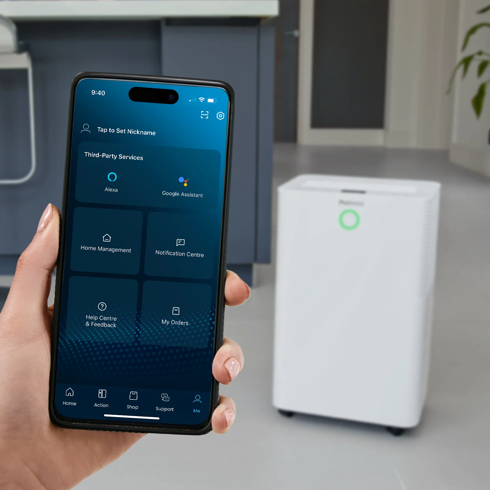 2025 Stille en Energiezuinige OmniDry Luchtontvochtiger van 20L met Wasmodus en Slimme App-bediening