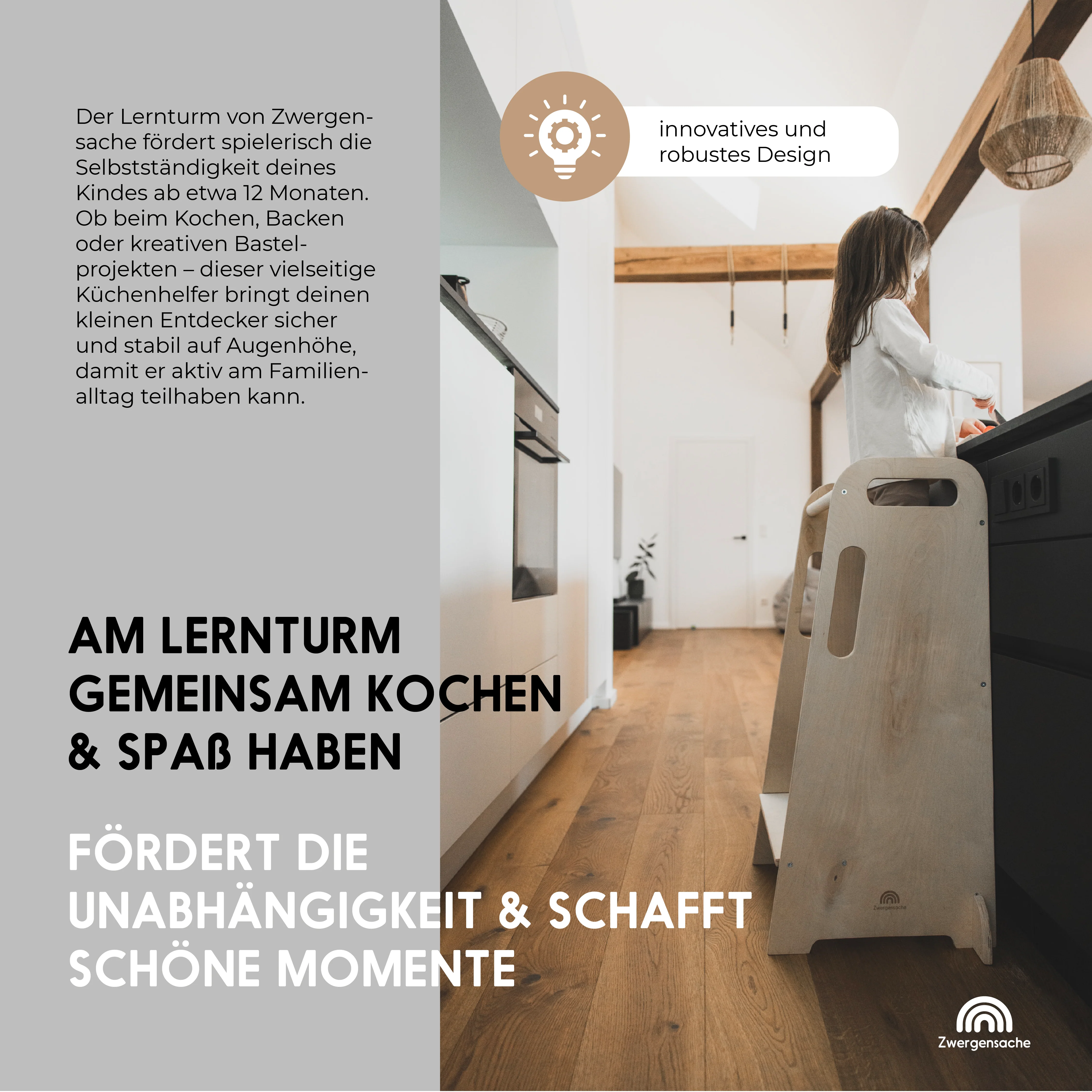 2025 Zwergensache leertoren �C Praktische keukenhulp voor kinderen