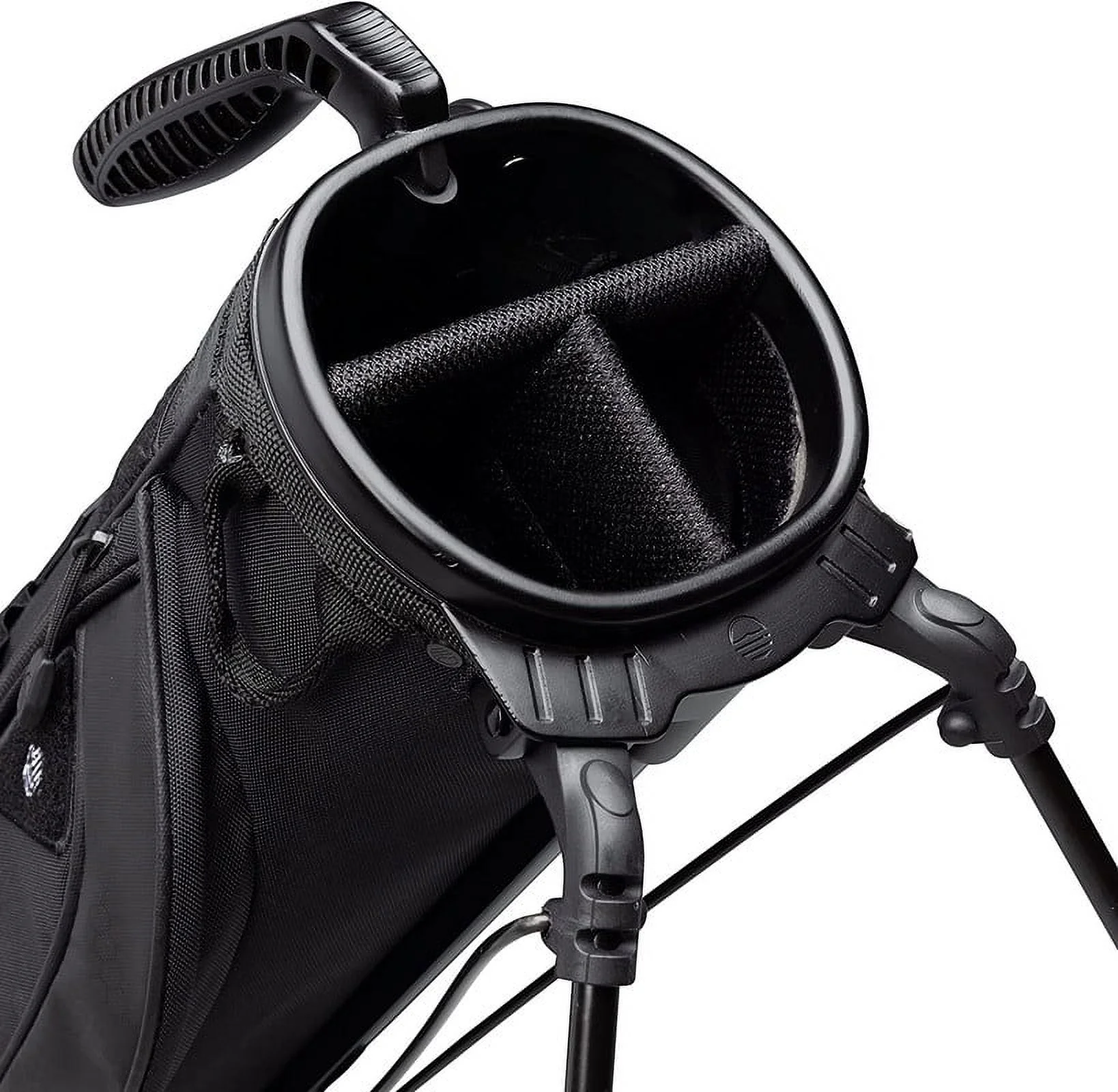 Sunday Golf Loma XL Golftas �C Lichtgewicht golftas met schouderriemen en standaardfunctie �C Gemakkelijk draagbare Pitch & Putt golftas �C Golftas met standaardvoet voor training, Par 3- en Executive-banen, 1,5 kg (mat zwart)