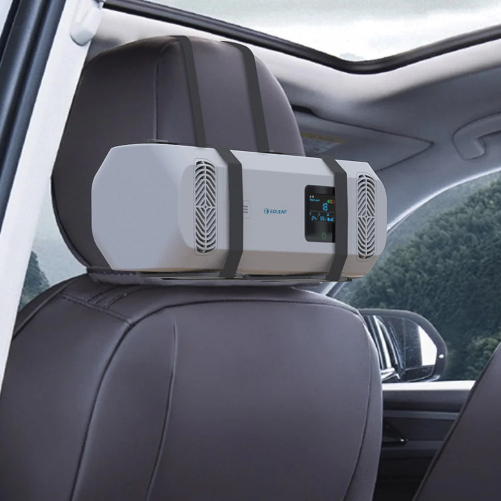 2025 Eoleaf Pure CAR Luchtreiniger �� HEPA H13 Filter en Ionisator �C Voor voertuigen tot 13 m3