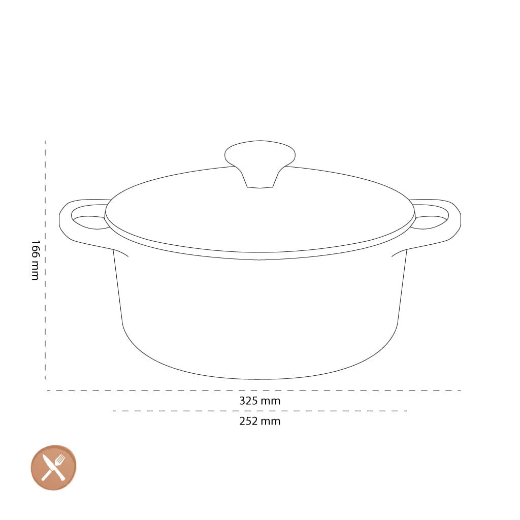 2025 Le Creuset - Signature braad- / stoofpan rond Kersrood 24 cm 4,2 l