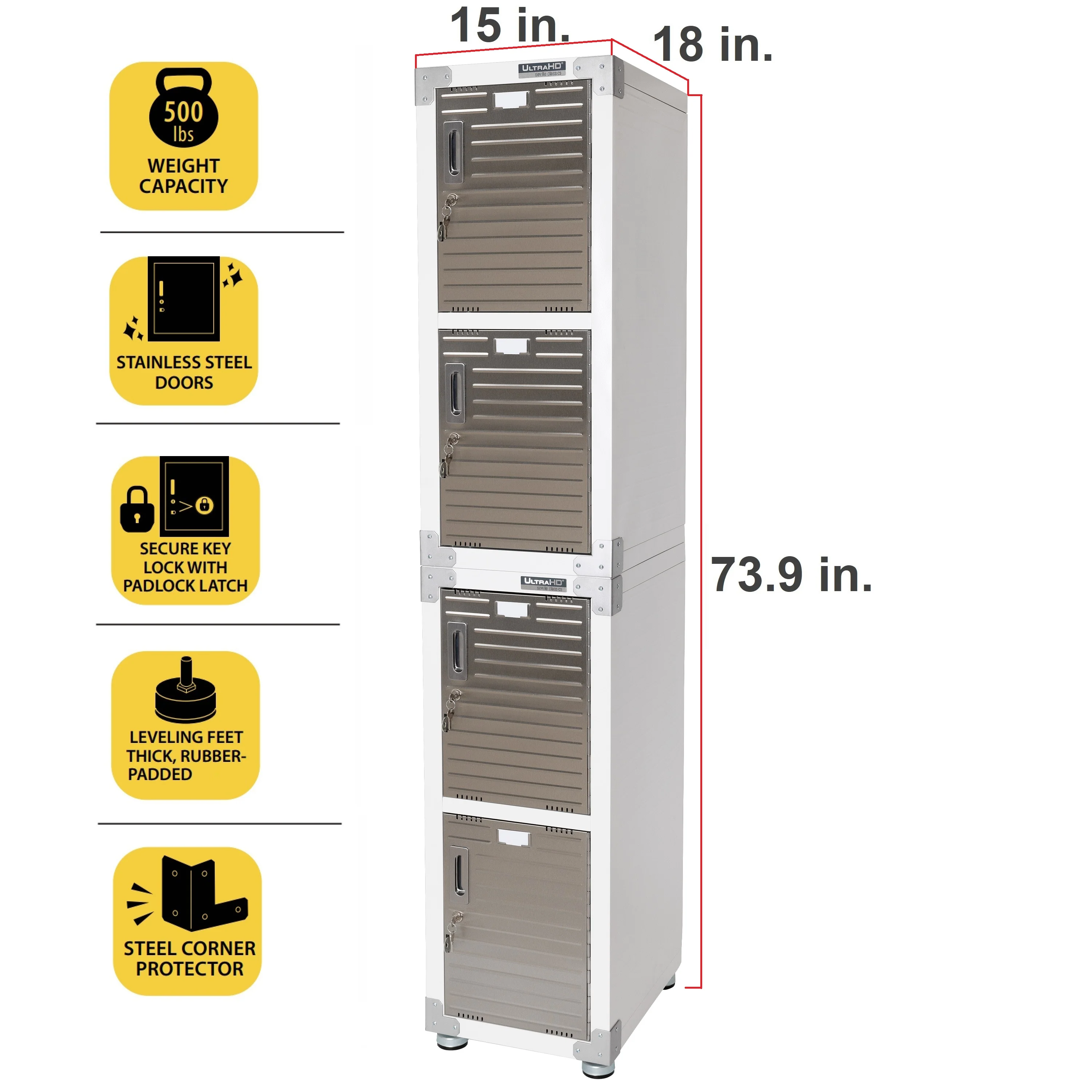 2025 UltraHD? Stapelbare Kasten met 4 Deuren