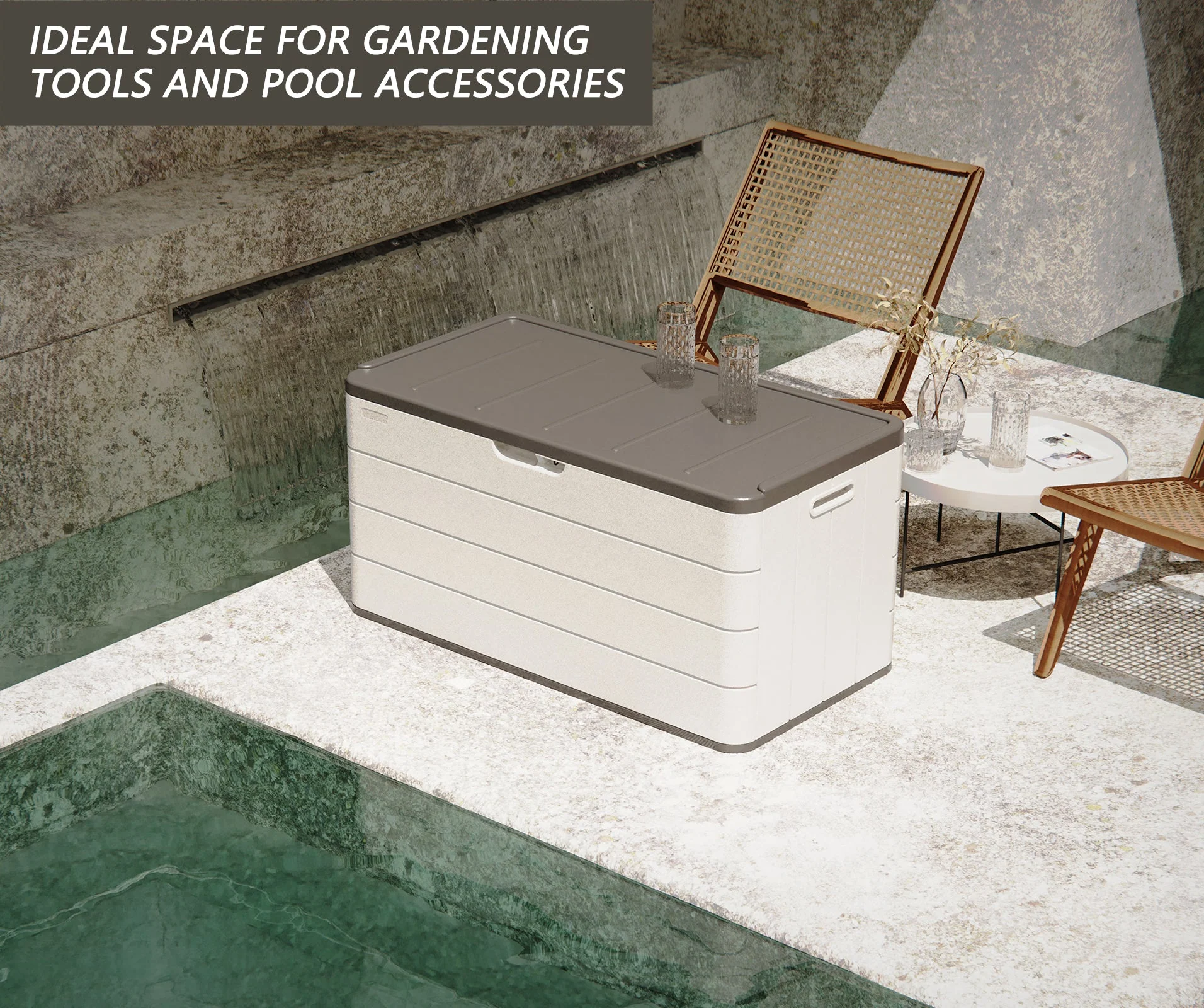 Opslagdoos voor Patio van 85 Gallon van Hars