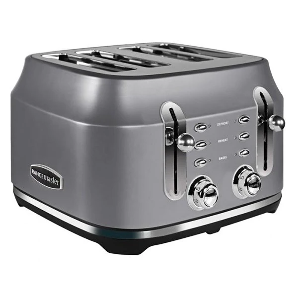 2025 Rangemaster RMCL4S201GY Klassieke Broodrooster voor 4 Sneden �C Grijs