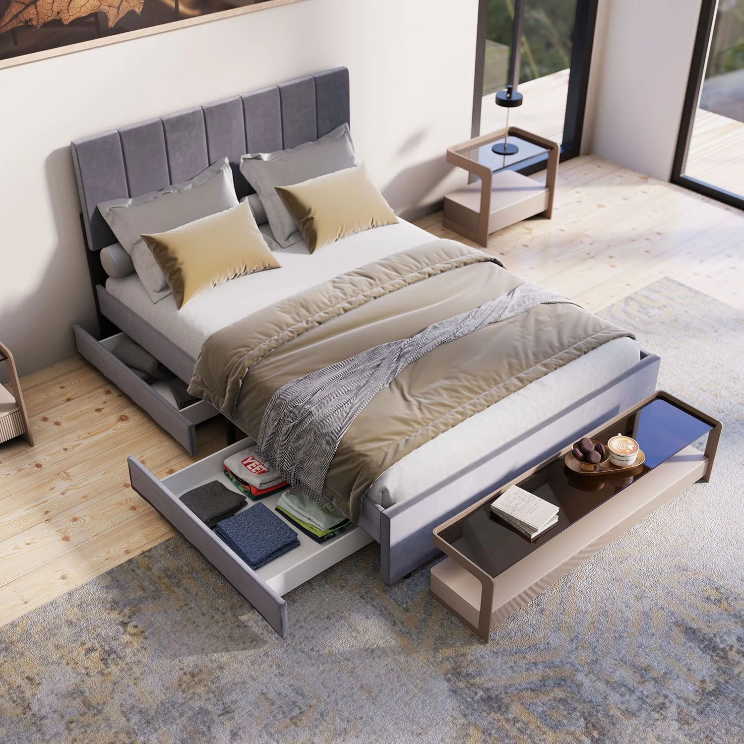 2025 Samt Polsterbett Soria