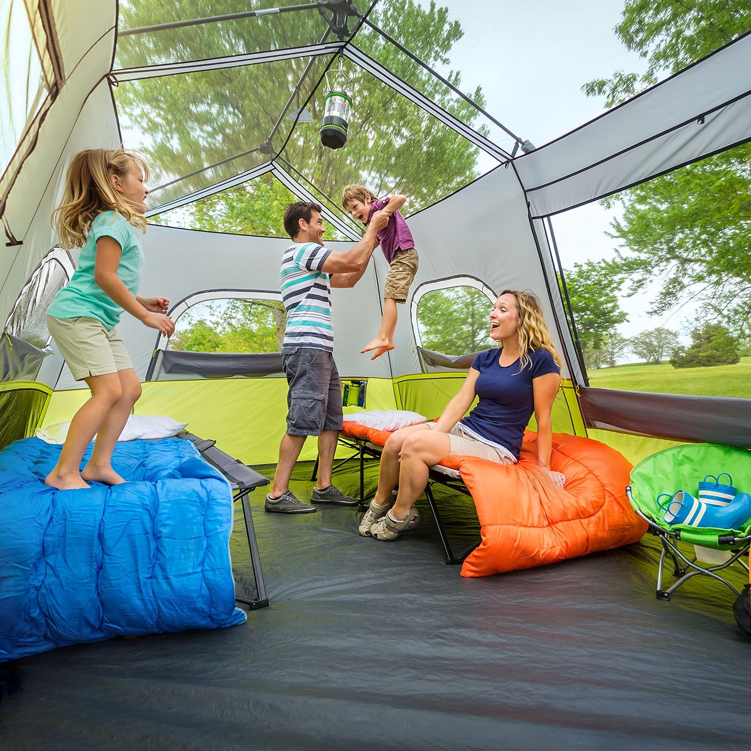 Core 9-persoons Instant Cabin-tent - 14' x 9', groen (40008)