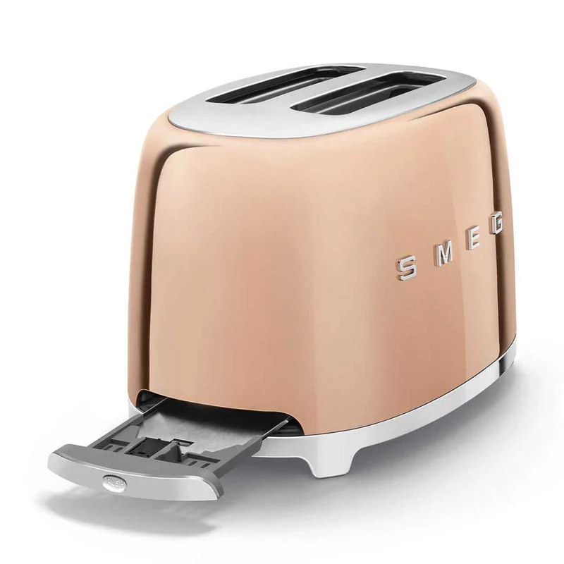 2025 SMEG TSF01RGUK Retro Broodrooster Stijl Jaren 50 voor 2 Sneetjes in Ros��goud