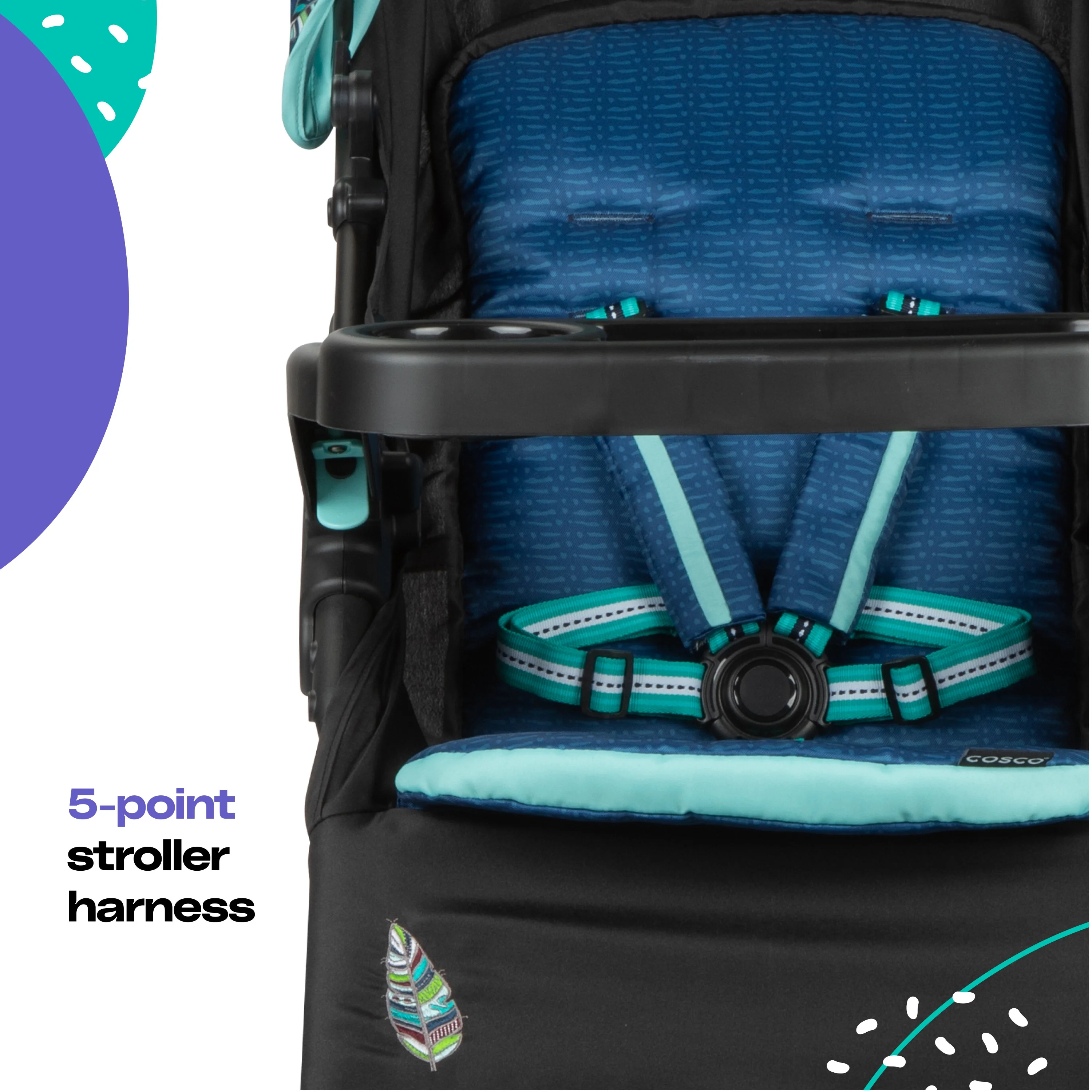 2025 Cosco Kids Lift & Stroll DX Reissysteem, grijze pijlen, voor peuters, unisex