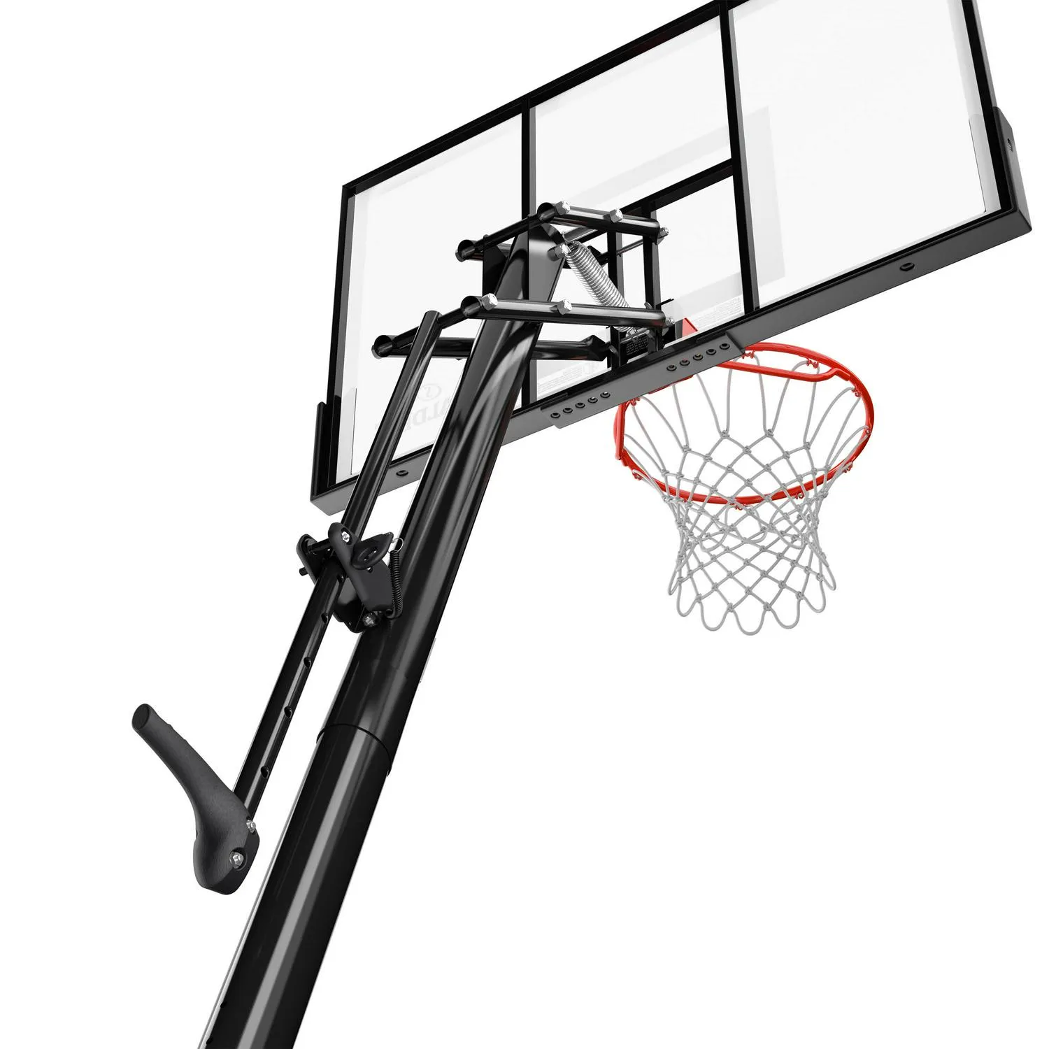 2025 Spalding 54-inch draagbaar basketbalsysteem van onbreekbaar polycarbonaat met Exacta hoogteverstelling
