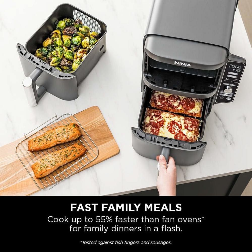 2025 Ninja Double Stack XL 2 Lade Airfryer 9,5L Grijs SL400UK