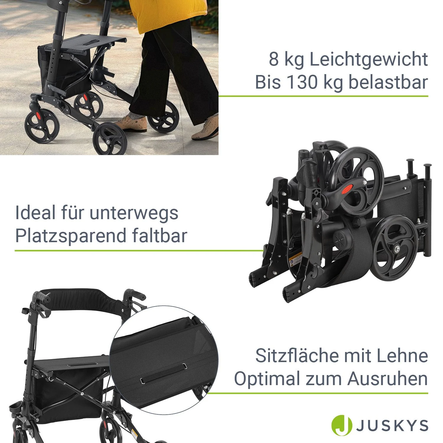2025 Aluminium rollator Vital met zitje