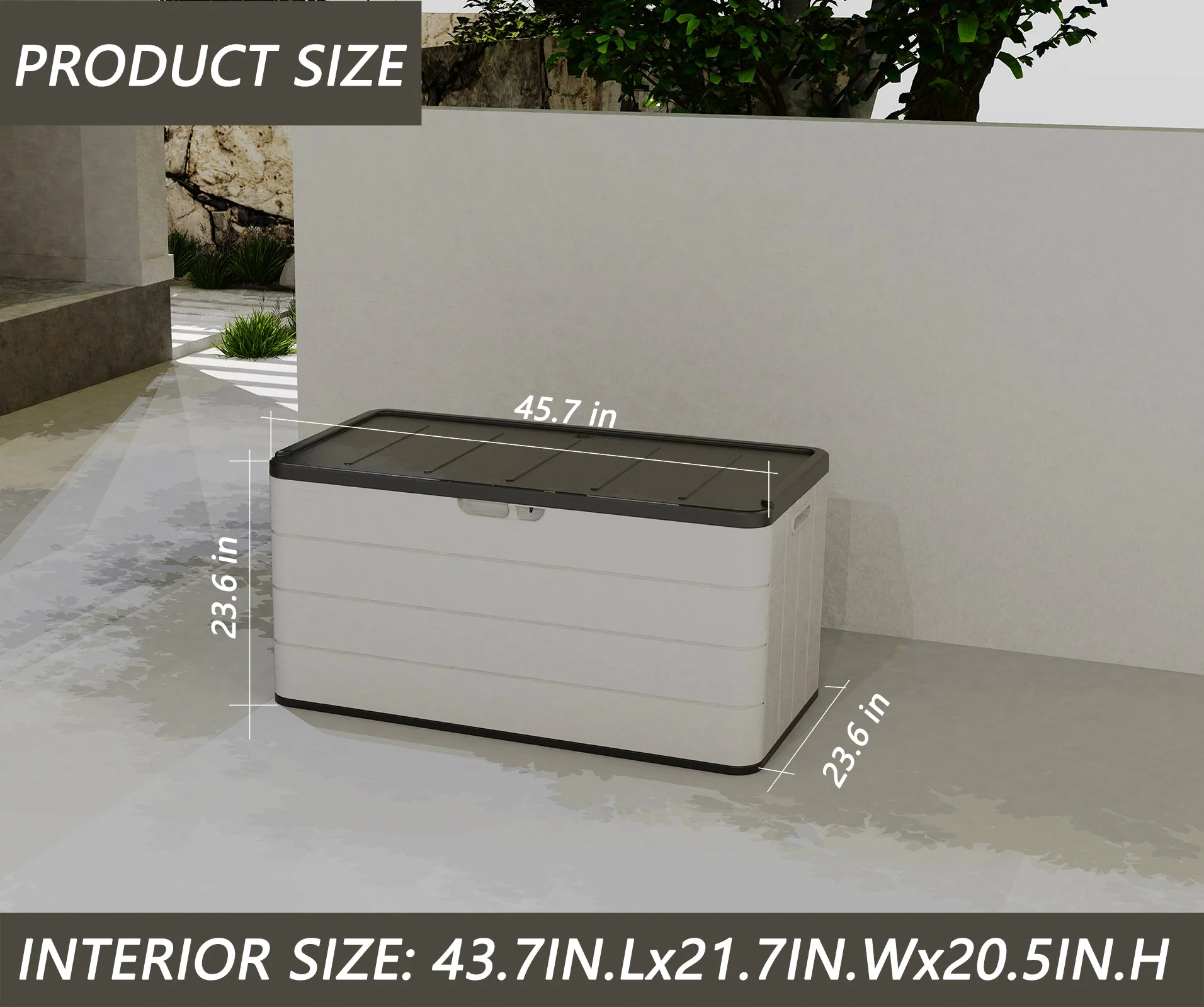 Opslagdoos voor Patio van 85 Gallon van Hars