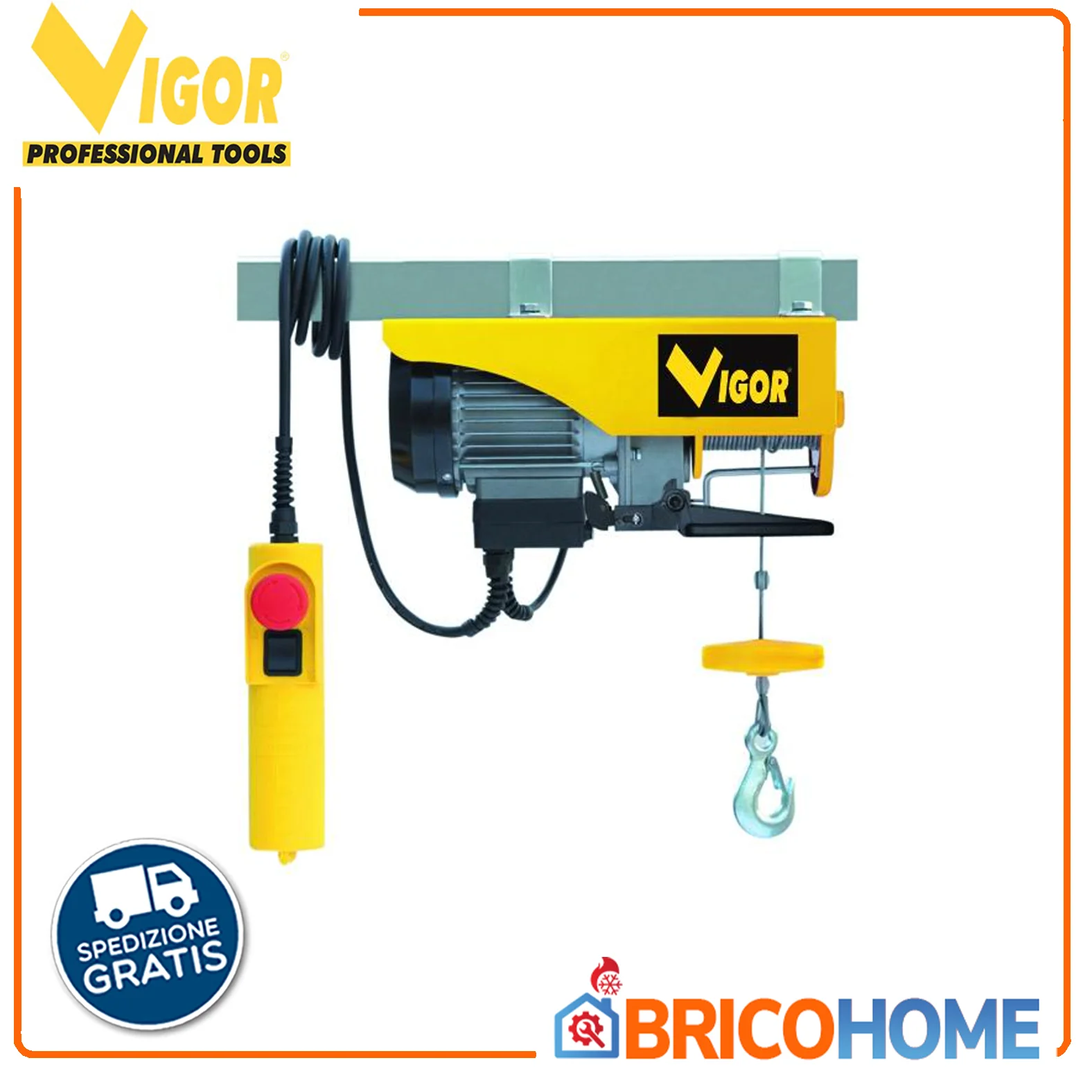 2025 Paranco Elettrico 750W 200 Kg - Vigor