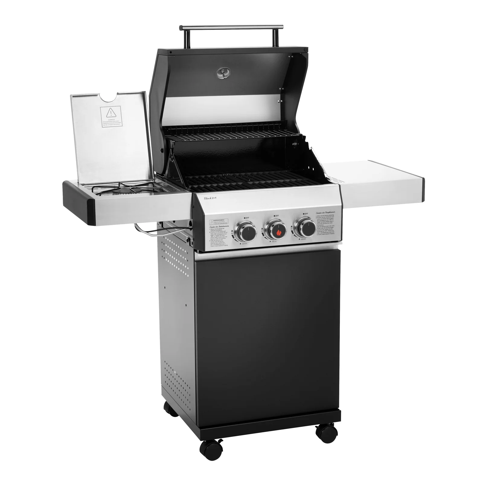 2025 BLACK 2+1 Gasbarbecue