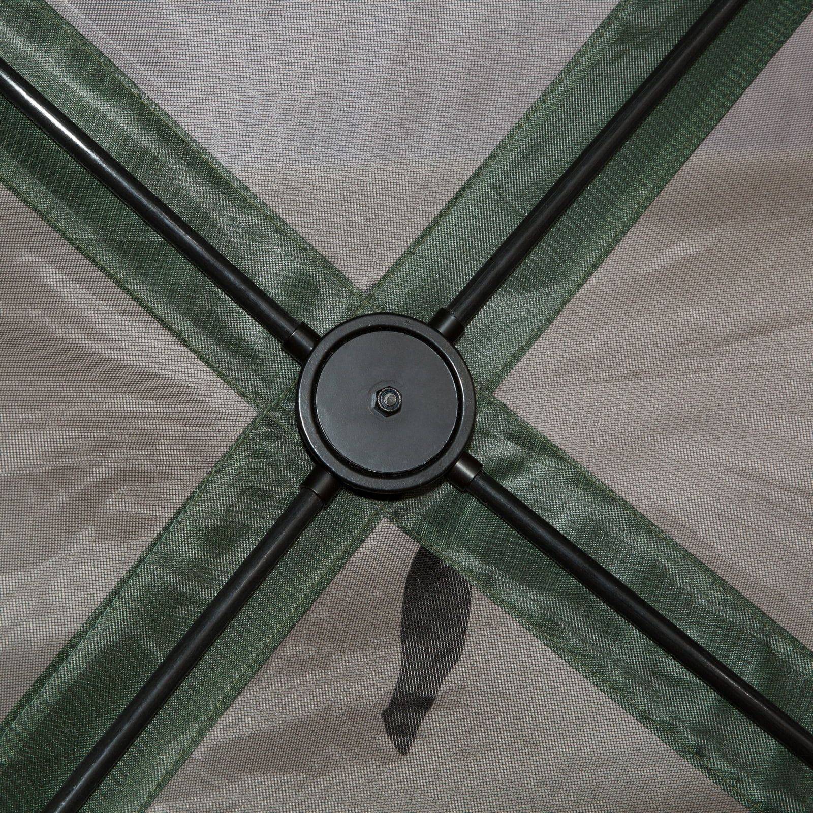 Outsunny 12' x 12' zeshoekige tent met muskietennet, draagbare opvouwbare paviljoen met netwanden, draagtas en schaduwrijke binnenruimte, groen