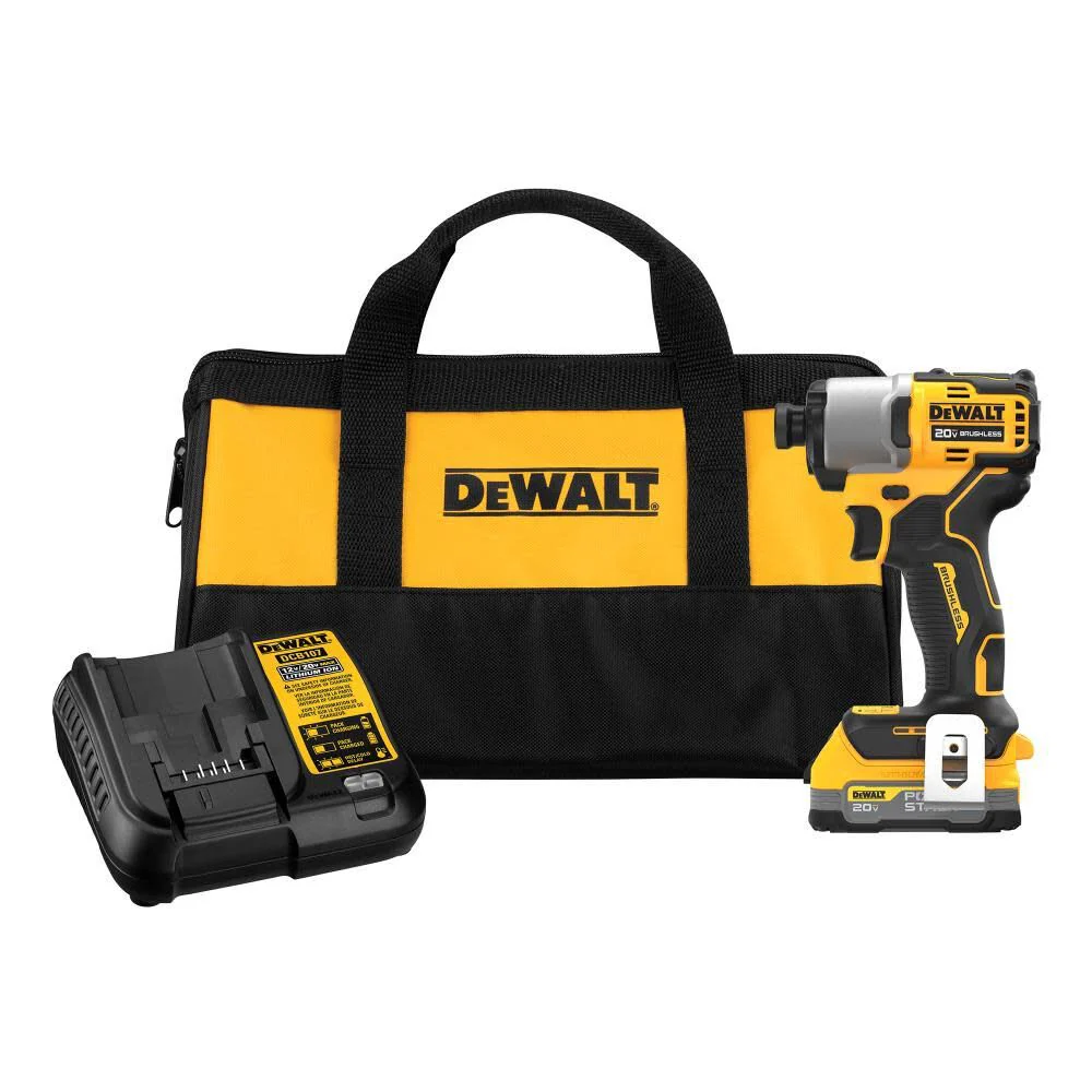 2025 DeWalt DCF840E1 Impact Schroevendraaier Kit 20V met POWERSTACK Batterij