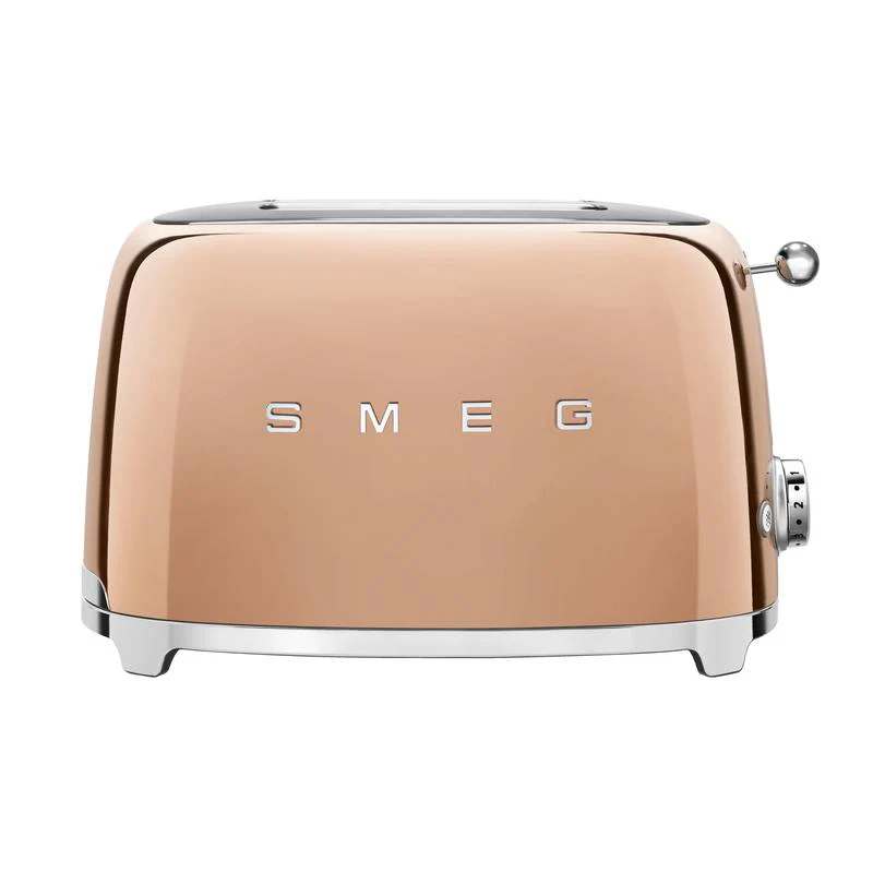 2025 SMEG TSF01RGUK Retro Broodrooster Stijl Jaren 50 voor 2 Sneetjes in Ros��goud
