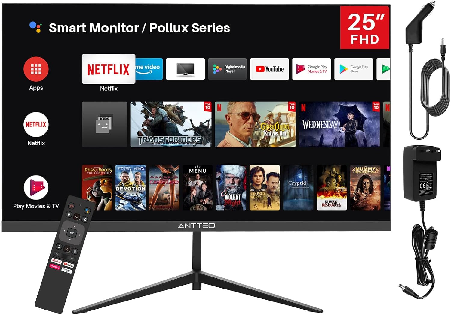 ANTTEQ AB42D1 TV 42 Inch (TV 106 cm), Dolby Audio, LED, HDMI, Media Player via USB, Digital Audio Output, Triple Tuner DVB-C/T2/S2, CI+, Hotel Mode Included