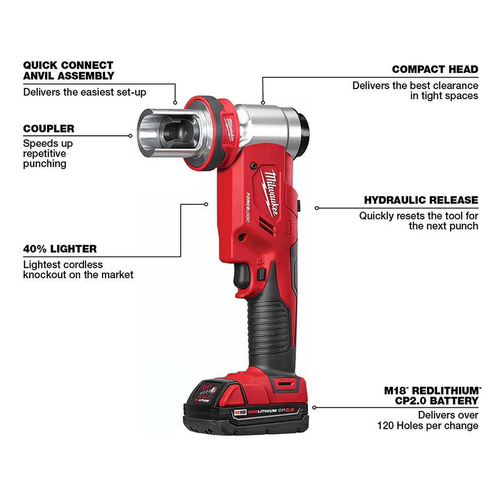 2025 Milwaukee 2677-21 M18 18V FORCE LOGIC Boorset met Capaciteit van 1/2