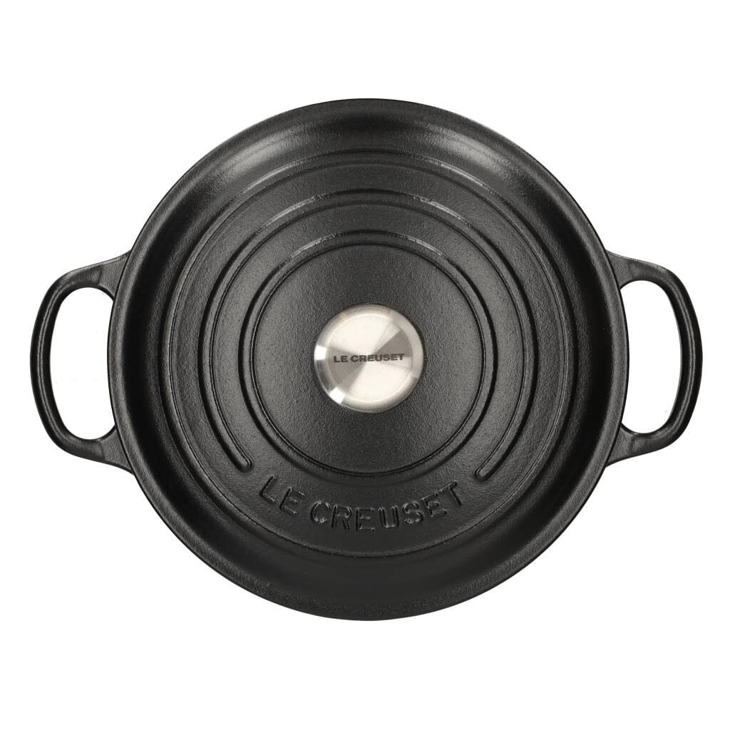 2025 Le Creuset - Signature Braad- / Stoofpan rond Mat Zwart 22 cm 3,3 l (zwarte binnenkant)