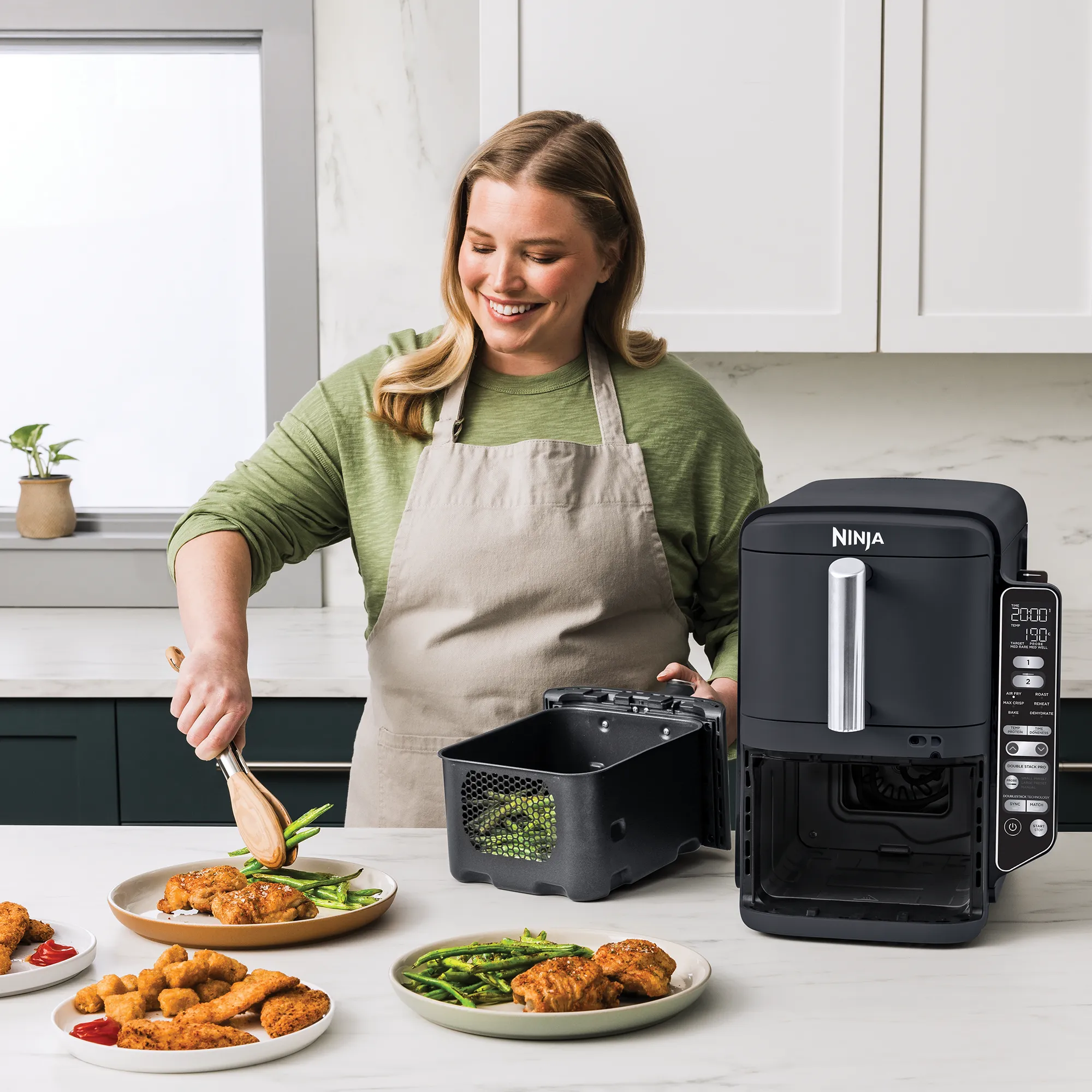2025 Ninja DoubleStack? XXXL Smart 9,5L Airfryer met 2 Lades