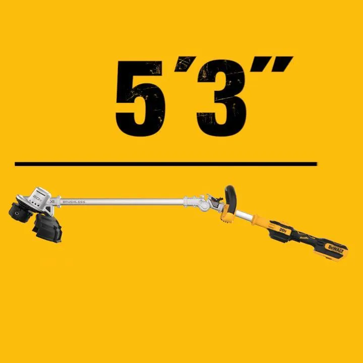 2025 DCST922P1 Draadloze Borstelloze 20V MAX Grastrimmer-kit met 5Ah Accu en Oplader