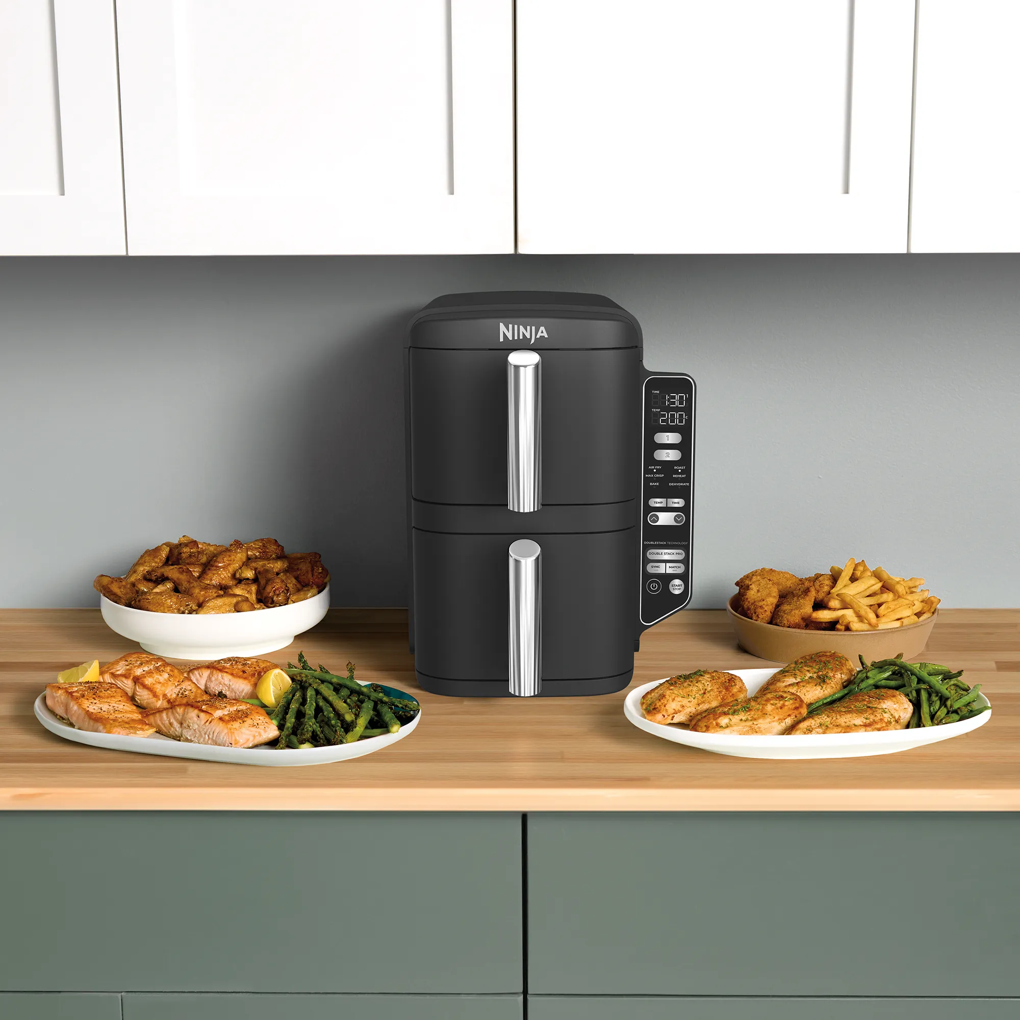 2025 Ninja DoubleStack? XXL 7,6L Airfryer met 2 Lades