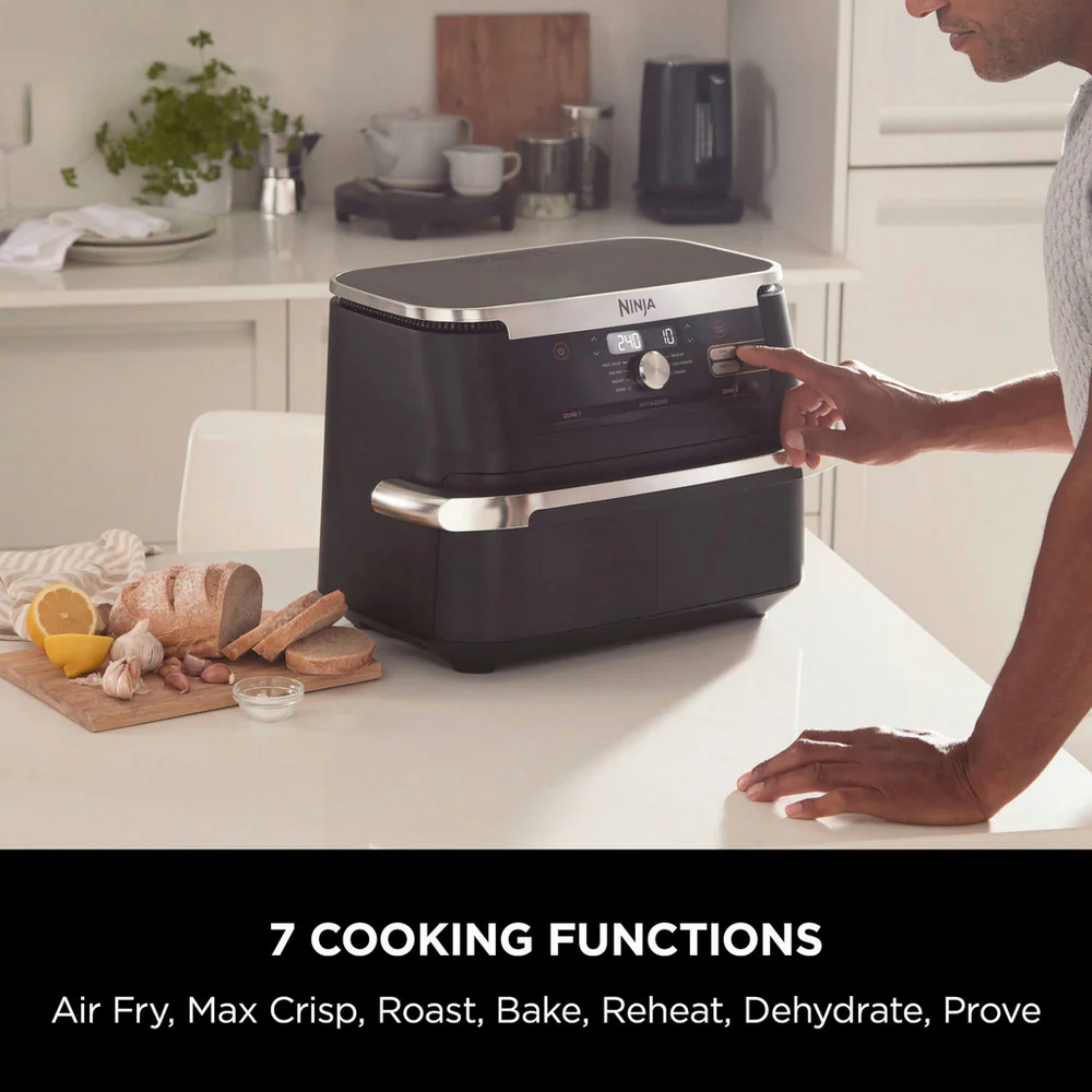 2025 Ninja Foodi FlexDrawer Heteluchtfriteuse AF500UK 10,4L Zwart - OPRUIMING