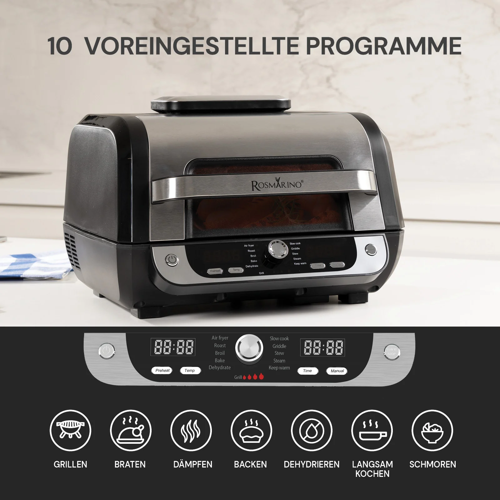 2025 Rosmarino AirGrill Pro heteluchtfriteuse �C 6 L