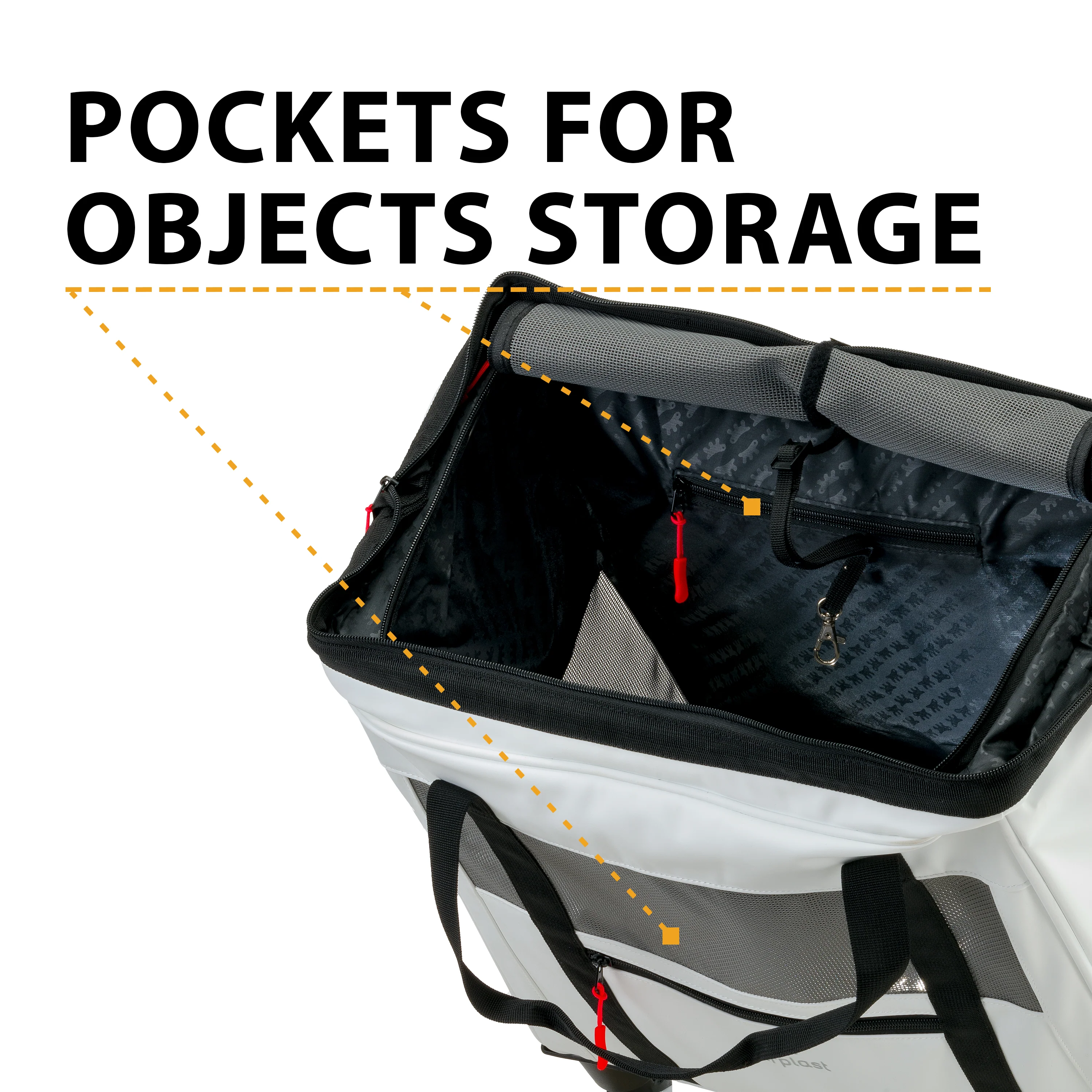 2025 Voyager Trolley van Ferplast �C stijlvolle, lichte trolley van kunstleer voor katten en kleine honden tot 15 kg. Met wieltjes, gaasramen en veiligheidsriem �C perfect voor comfortabel reizen.