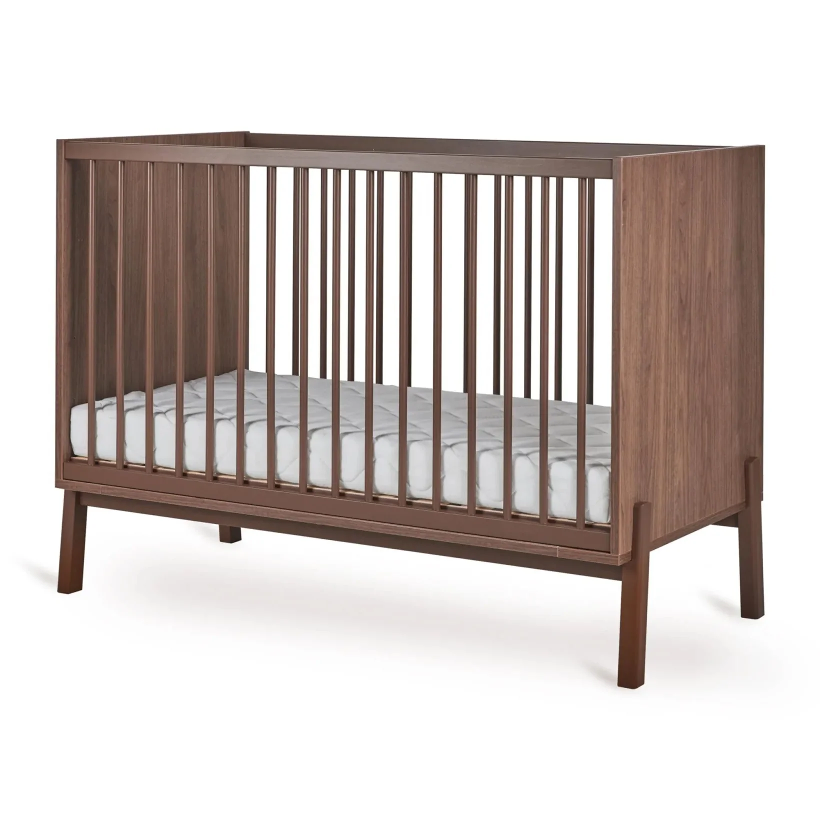 2025 Quax Babybed Ashi Collectie �C Kastanjebruin | Tijdloze eenvoud & minimalistisch design | Verstelbare hoogte (30/45/60 cm) | FSC-gecertificeerd beukenhout | Inclusief lattenbodem, zonder matras