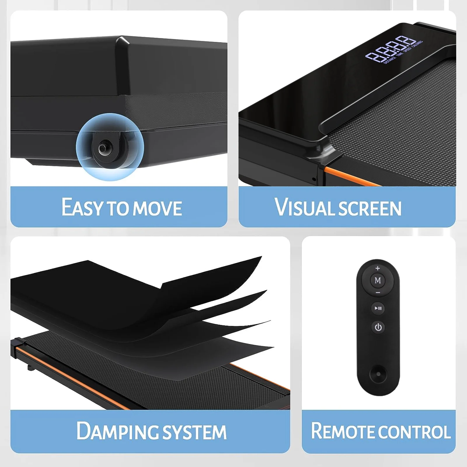 2025 CoolHut loopband onder het bureau, opvouwbare 2-in-1 loopband, draagbaar voor wandelen, joggen en gebruik op kantoor thuis, stille 2,5 PK motor, LED-display en afstandsbediening, zwart