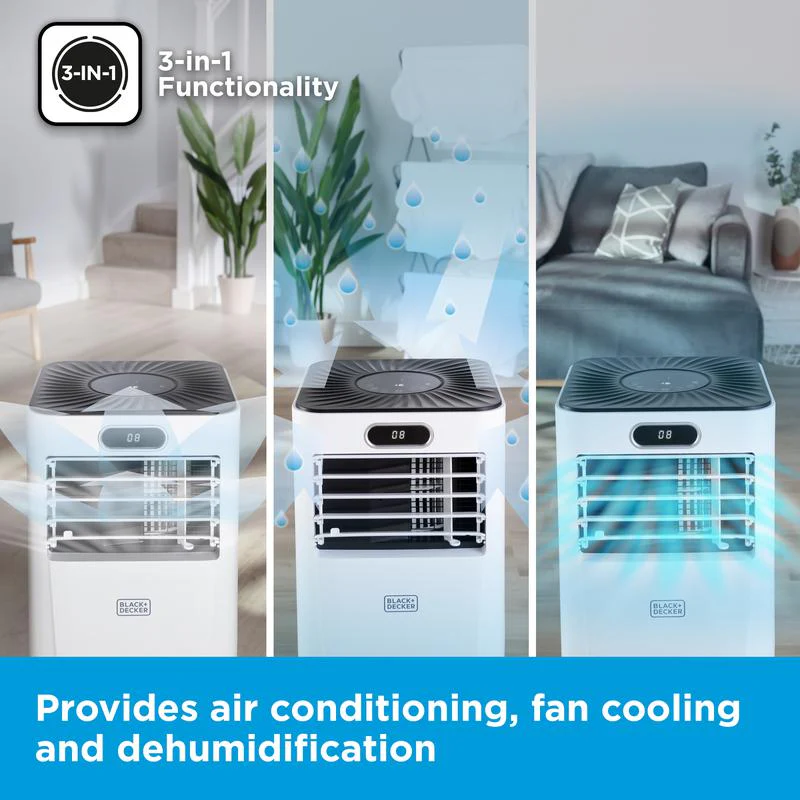 2025 Black+Decker BXAC40024GB Slimme Draagbare Airconditioner 7000 BTU