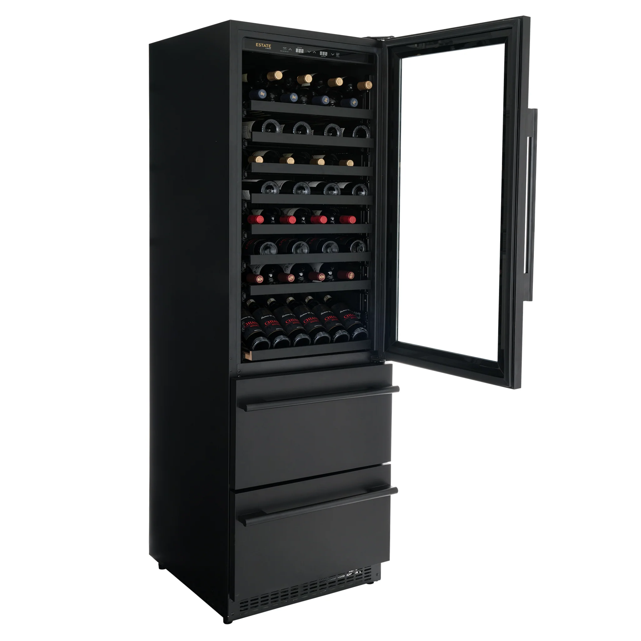 2025 Premium ESTATE Koelkast van 24�� met Dubbele Zone voor Wijn en Dranken